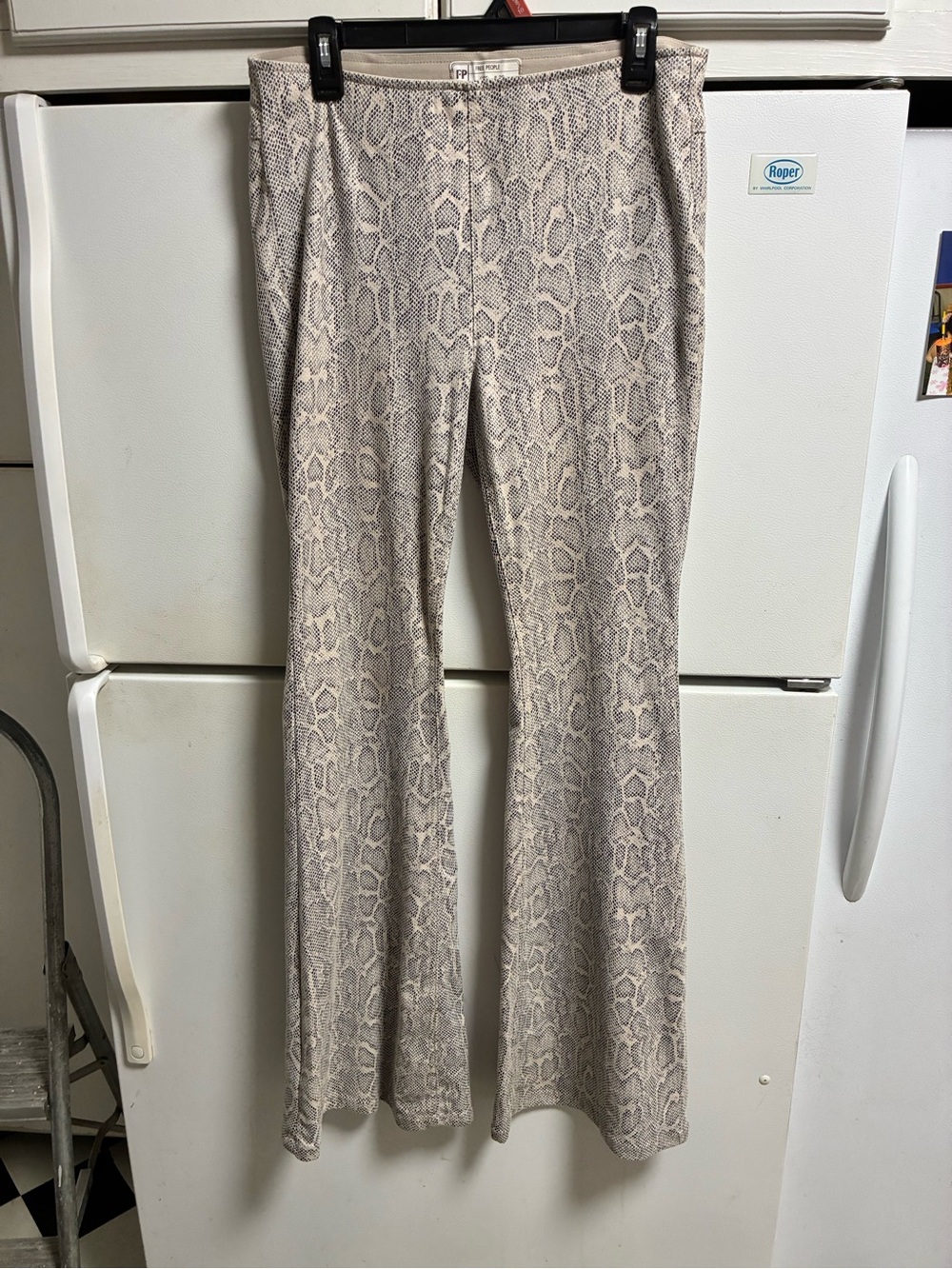 Free people Snake-Print Flared Pants